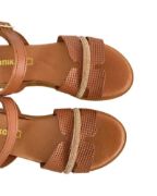 Εικόνα της Old Σανδάλια δερμάτινα με φαρδιά φάσα και στρας