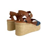 Εικόνα της ΧΧΧ Δερμάτινη πλατφόρμα με χιαστί λουράκια