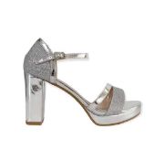 Εικόνα της Πέδιλο με γκλίτερ, χοντρό τακούνι και δύο λεπτές φάσες