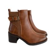 Εικόνα της ΧΧΧ Μποτάκια χαμηλά με χοντρό τακούνι 