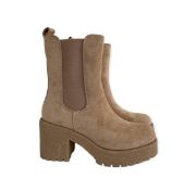 Εικόνα της ΧΧΧ Μποτάκι καστόρ με λάστιχο και χοντρό τακούνι