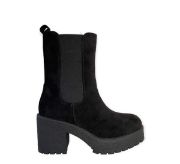 Εικόνα της ΧΧΧ Μποτάκι καστόρ με λάστιχο και χοντρό τακούνι