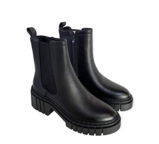 Εικόνα της ΧΧΧ Μποτάκια με λάστιχο και χοντρό τακούνι