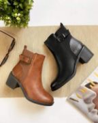 Εικόνα της ΧΧΧ Μποτάκια χαμηλά με χοντρό τακούνι 