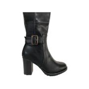 Εικόνα της Μπότες με χοντρό ψηλό τακούνι λαστιχο και διακοσμητική τόκα