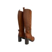 Εικόνα της Μπότες με χοντρό ψηλό τακούνι λαστιχο και διακοσμητική τόκα