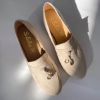 Εικόνα της Γυναικεία suede loafers με μεταλλικές λεπτομέρειες