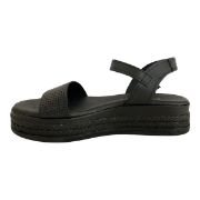 Εικόνα της ΧΧΧ Σανδάλια δερμάτινα flatform με ανάγλυφη φάσα