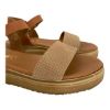 Picture of Σανδάλια δερμάτινα flatform με ανάγλυφη suede φάσα