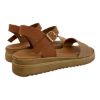 Picture of Σανδάλια δερμάτινα flatform με ανάγλυφη suede φάσα