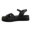 Picture of Σανδάλια δερμάτινα flatform με ανάγλυφα χιαστί λουράκια