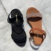 Picture of Σανδάλια δερμάτινα flatform με φάσα από στρας