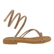 Εικόνα της Old Σανδάλια φλατ με λουράκια στρας και στρας ελατήριο 