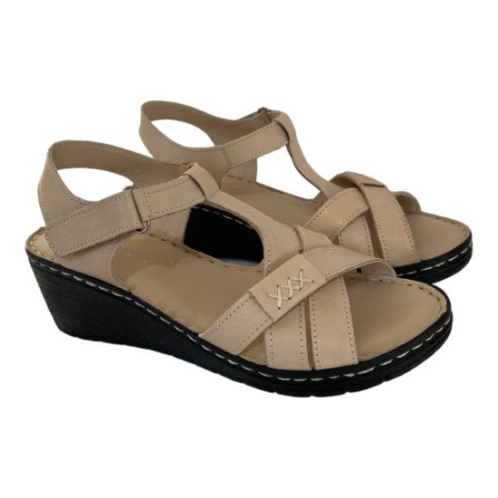 Εικόνα της Πλατφόρμες δερμάτινες ανατομικές με αυτοκόλλητο 