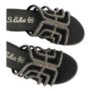 Εικόνα της Old Παντόφλες φλατ με σχέδιο λουράκια από στρας