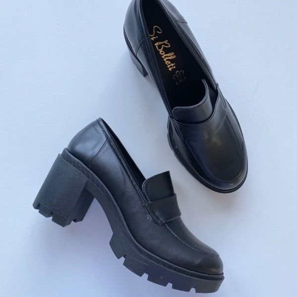 Picture of Loafers ματ με χοντρό τακούνι 