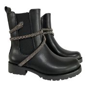 Εικόνα της ΧΧΧ Μποτάκι με σχέδιο στρας, λάστιχο και φερμουάρ 