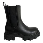 Εικόνα της ΧΧΧ  Μποτάκι με λάστιχο, φερμουάρ και τρακτερωτή σόλα 