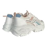 Εικόνα της Old Sneakers λευκά με ροζ και γαλάζιες λεπτομέρειες 