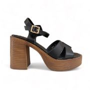 Εικόνα της Old Πέδιλο με φαρδιά φάσα, φιάπα και χοντρό τακούνι 