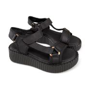 Εικόνα της ΧΧΧ Πέδιλο υφασμάτινο με χοντρή σόλα και αυτοκόλλητο 