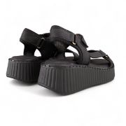 Εικόνα της ΧΧΧ Πέδιλο υφασμάτινο με χοντρή σόλα και αυτοκόλλητο 