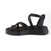 Picture of Πέδιλο flatform με χιαστί λουράκια, δάχτυλο και μεταλλική αγκράφα 