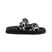 Εικόνα της Παντόφλα ανατομική με cow print και μαύρες αγκράφες