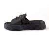 Picture of Παντόφλα flatform με φαρδιά φάσα και χρυσές λεπτομέρειες 