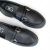 Picture of Old Loafers ματ με ασημί αγκράφα και τρακτερωτή σόλα