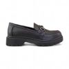Picture of Old Loafers ματ με ασημί αγκράφα και τρακτερωτή σόλα