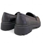 Εικόνα της Old Loafers ματ με ασημί αγκράφα και τρακτερωτή σόλα