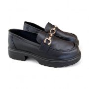 Εικόνα της Old Loafers ματ με χρυσή λεπτομέρεια και τρακτερωτή σόλα 