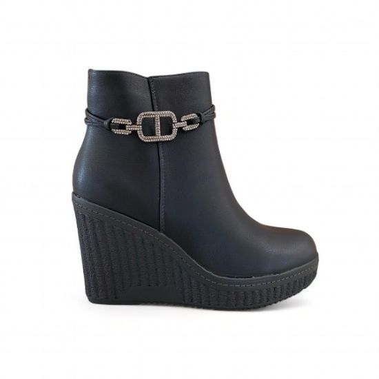 Εικόνα της Μποτάκια πλατφόρμα και διακοσμητικό λουράκι με στρας 