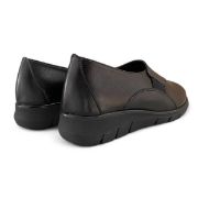 Εικόνα της Δερμάτινα ανατομικά γυναικεία παπούτσια με λάστιχο 