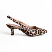 Εικόνα της Γόβες μυτερές εξώφτερνές slingback με χαμηλό λεπτό τακούνι 