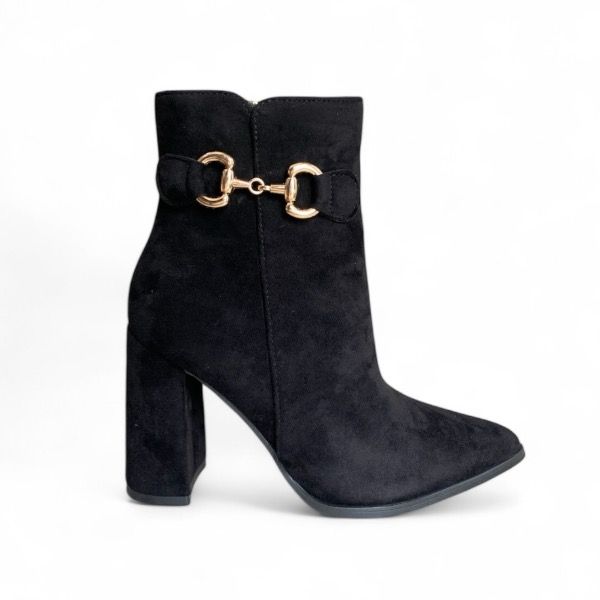 Εικόνα της Μποτάκια καστόρ μυτερά με χοντρό τακούνι 