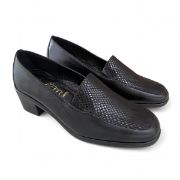 Εικόνα της Δερμάτινες ανατομικές γόβες με σχέδιο φίδι και λάστιχα