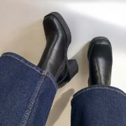 Εικόνα της Μποτάκια με κρεπ σόλα, λάστιχο και φερμουάρ 