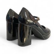 Εικόνα της Γόβα λουστρίνι Mary Jane με φιάπα και χοντρό τακούνι 