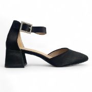 Εικόνα της Σατέν μυτερές γόβες με χαμηλό τακούνι