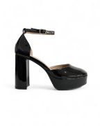 Εικόνα της Old Γόβα λουστρίνι ψηλοτάκουνη με στρογγυλή μύτη και φιάπα