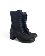 Εικόνα της Αρβυλάκια με χοντρό τακούνι και φερμουάρ 