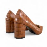 Εικόνα της Γόβες Croco με Χοντρό Τακούνι