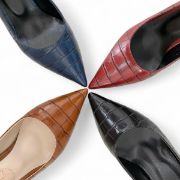 Εικόνα της Γόβες Croco με Χοντρό Τακούνι