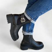 Εικόνα της Μποτάκια με διακοσμητική τόκα λάστιχο και φερμουάρ 