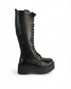 Εικόνα της Μπότες δίσολες με κορδόνι και φερμουάρ