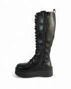 Εικόνα της Μπότες δίσολες με κορδόνι και φερμουάρ