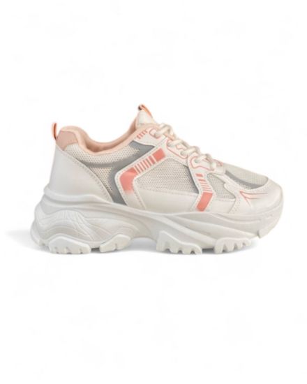 Εικόνα της Sneakers με Ροζ και Γκρι Λεπτομέρειες 