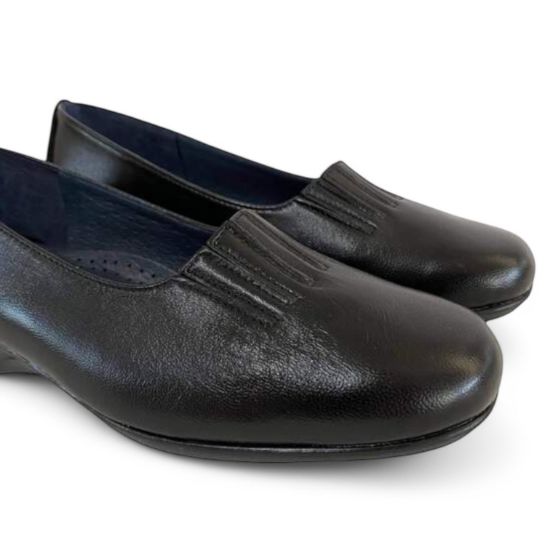 Εικόνα της Δερμάτινα ανατομικά παπούτσια με λάστιχα